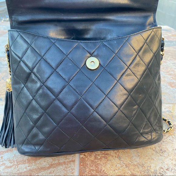 SOLD Chanel Timeless Vintage Diamond Quilted Flap Tassel Bag - Picture 8 of 16